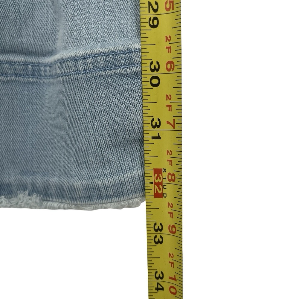 J Jill Authentic Fit Cropped Jeans Women 6 Light Wash Raw Hem Straight Capri - Picture 6 of 7